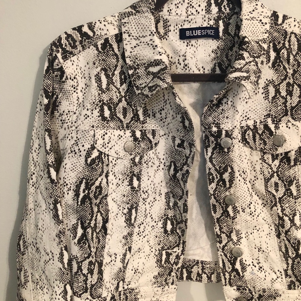 Snakeskin Denim Jacket